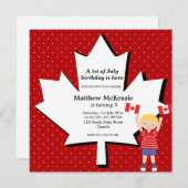 Canadian Birthday Einladung (Vorne/Hinten)