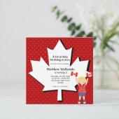 Canadian Birthday Einladung (Stehend Vorderseite)