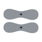 Canadian Black Maple Leaf auf Grau Baseball (Paneele)