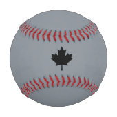Canadian Black Maple Leaf auf Grau Baseball (Rückseite)