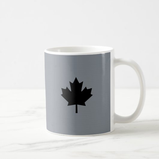 Canadian Black Maple Leaf auf Grau Kaffeetasse (Rechts)