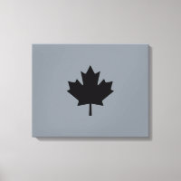 Canadian Black Maple Leaf auf Grau