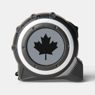 Canadian Black Maple Leaf auf Grau Maßband