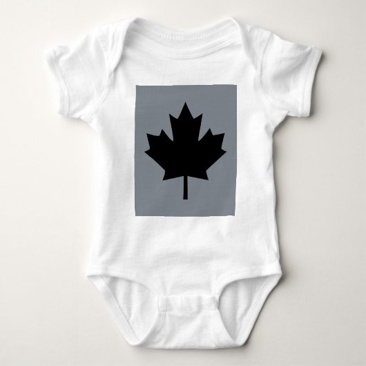 Canadian Black Maple Leaf Design Baby Strampler (Vorderseite)