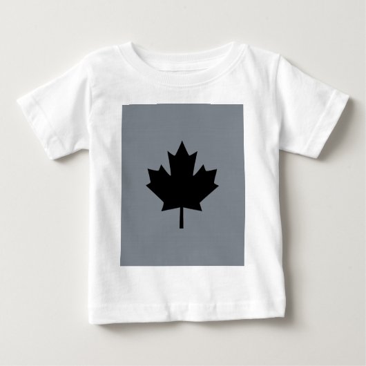 Canadian Black Maple Leaf Design Baby T-shirt (Vorderseite)