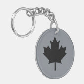 Canadian Black Maple Leaf Design Schlüsselanhänger (Vorderseite links)