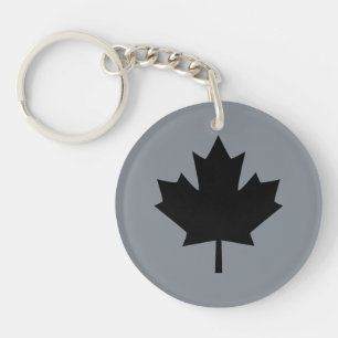 Canadian Black Maple Leaf Design Schlüsselanhänger