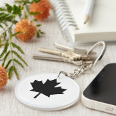 Canadian Black Maple Leaf Design Schlüsselanhänger (Vorderseite rechts)