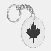 Canadian Black Maple Leaf Design Schlüsselanhänger (Vorderseite links)