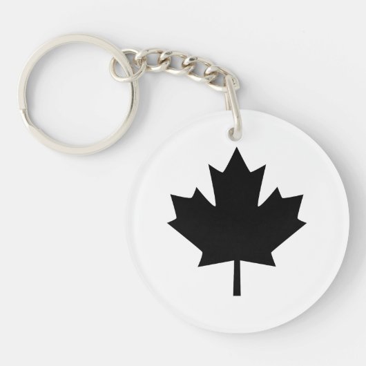 Canadian Black Maple Leaf Design Schlüsselanhänger (Vorderseite)