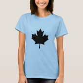 Canadian Black Maple Leaf Design T-Shirt (Vorderseite)