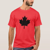 Canadian Black Maple Leaf Design T-Shirt (Vorderseite)