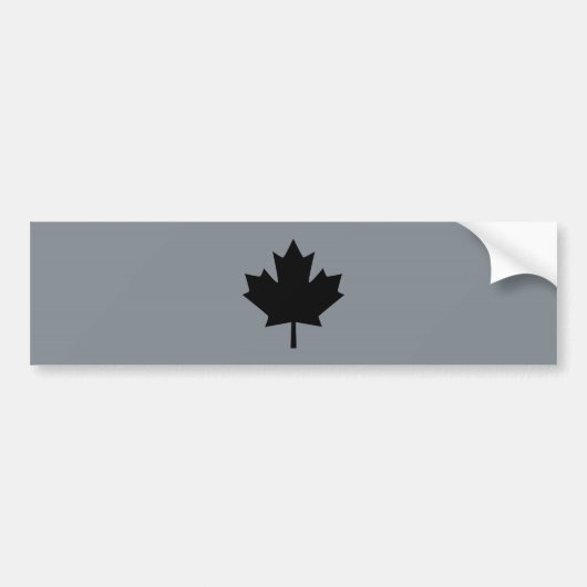 Canadian Black Maple Leaf Display Autoaufkleber (Vorne)