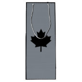 Canadian Black Maple Leaf Display Geschenktüte Für Weinflaschen (Rückseite)
