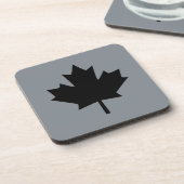 Canadian Black Maple Leaf Display Getränkeuntersetzer (Linke Seite)