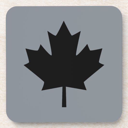 Canadian Black Maple Leaf Display Getränkeuntersetzer (Vorderseite)