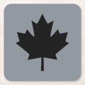 Canadian Black Maple Leaf Display Rechteckiger Pappuntersetzer (Vorderseite)
