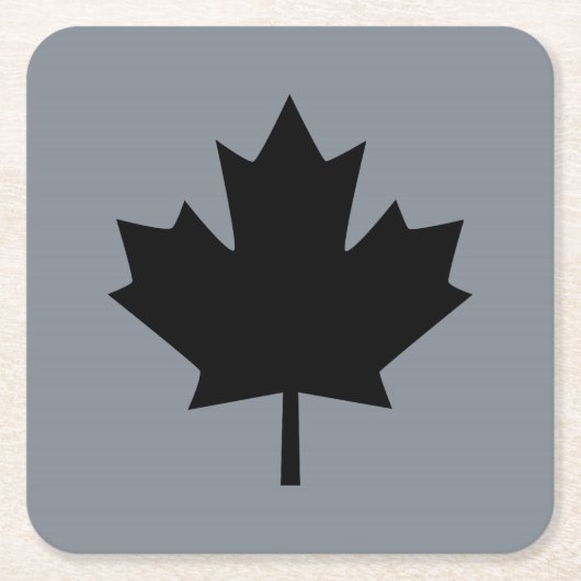 Canadian Black Maple Leaf Display Rechteckiger Pappuntersetzer (Vorderseite)