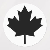 Canadian Black Maple Leaf Etiketten (Design 2)