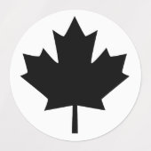 Canadian Black Maple Leaf Etiketten (Design 1)