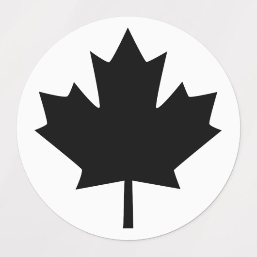 Canadian Black Maple Leaf Etiketten (Design 1)