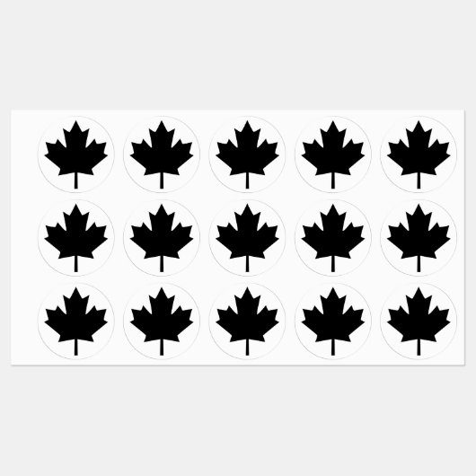 Canadian Black Maple Leaf Etiketten (Blatt)