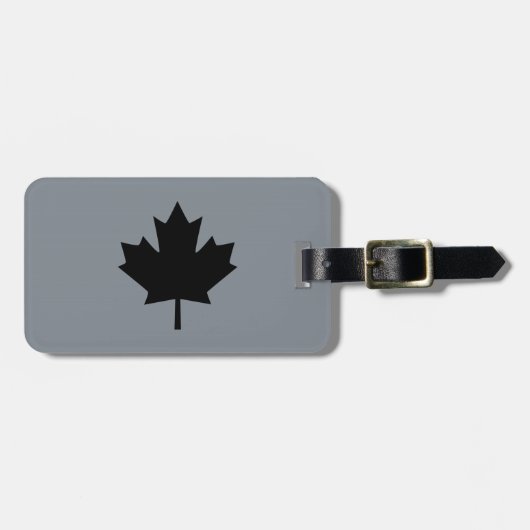 Canadian Black Maple Leaf Graphic Gepäckanhänger (Vorderseite horizontal)