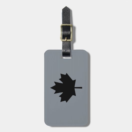 Canadian Black Maple Leaf Graphic Gepäckanhänger (Vorderseite vertikal)