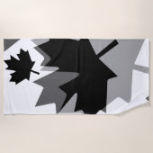 Canadian Black Maple Leaf Layered Style CANADA Strandtuch (Vorderseite)