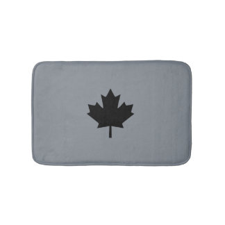 Canadian Black Maple Leaf Style Badematte