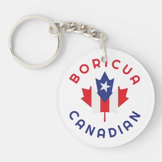 Canadian Boricua Roots Schlüsselanhänger (Vorderseite)