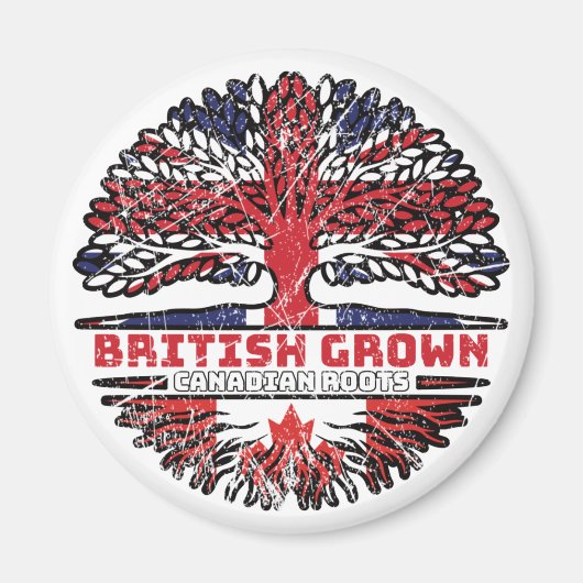 Canadian Canada Uk United Kingdom British Tree Magnet (Vorne)