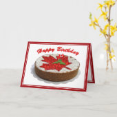 Canadian Cherry Maple Leaf Birthday Cake Karte (Gelbe Blume)