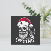 Canadian Christmas Skull Feiertagskarte (Stehend Vorderseite)