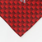 Canadian Chrome Maple Leaf auf Carbon Fibre Stilen Fleecedecke (Ecke)