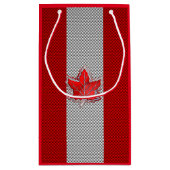 Canadian Chrome Maple Leaf auf Carbon Fibre Stilen Kleine Geschenktüte (Rückseite)