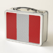 Canadian Chrome Maple Leaf auf Carbon Fibre Stilen Metall Brotdose (Rückseite)