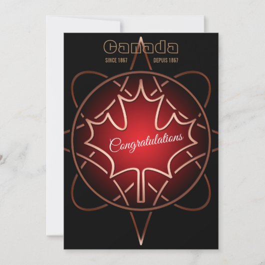 Canadian Citizenship Flat Grußkarte Karte (Vorderseite)