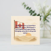 Canadian Citizenship Grußkarte Karte (Stehend Vorderseite)