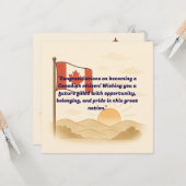 Canadian Citizenship Grußkarte Karte (Vorderseite/Rückseite Beispiel)