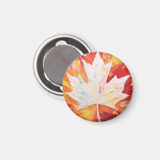 Canadian Classic Maple leaf Magnet (Vorderseite/Rückseite)