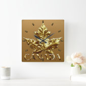 Canadian Clock Gold Medal Canada Souvenir Clock Quadratische Wanduhr (Zuhause)