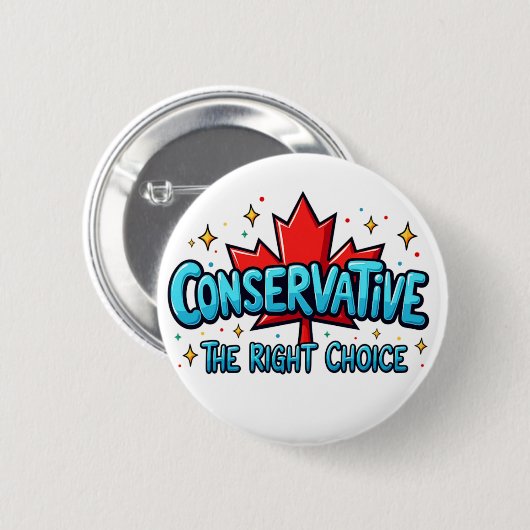 Canadian Conservative Button (Vorne & Hinten)
