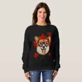 Canadian Corgi Dog Maple Leaf Patriotic Canada Fla Sweatshirt (Vorne ganz)