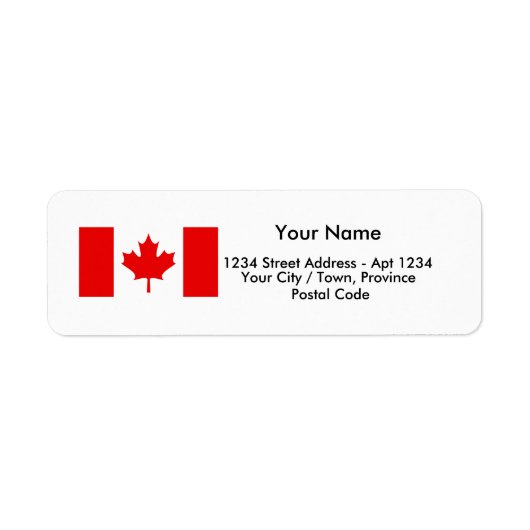 CANADIAN FLAG Address Labels (Vorne)