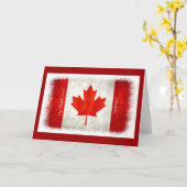 Canadian Flag - Ahornblätterblatt l'Unifolié Grußk Karte (Gelbe Blume)