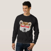 Canadian Flag Akita Dog Canada Pocket Sweatshirt (Vorne ganz)