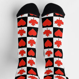 Canadian Flag Herz Muster Fun Patriotic Kanada Socken