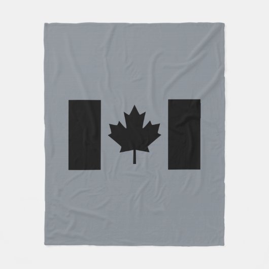 Canadian Flag in Black Graphic Fleecedecke (Vorderseite)