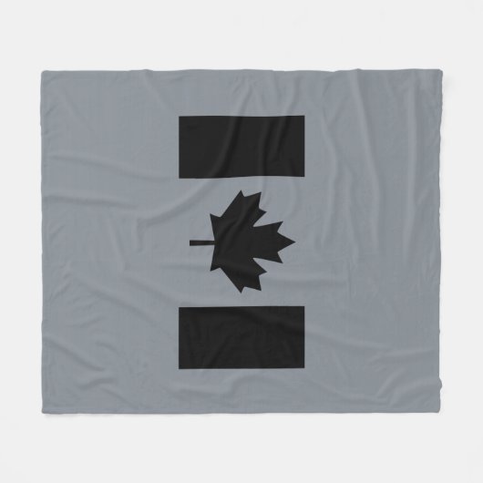 Canadian Flag in Black Graphic Fleecedecke (Vorderseite (Horizontal))